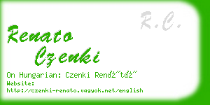 renato czenki business card